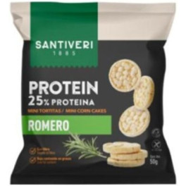 Santiveri Mini Tortitas Protein Sabor Romero 50 Gr