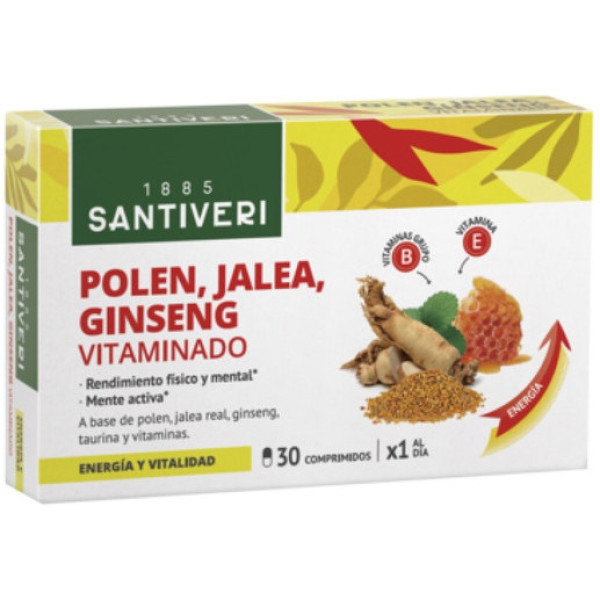 Geléia de Pólen Santiveri e Ginseng Vitaminado 30 Comp