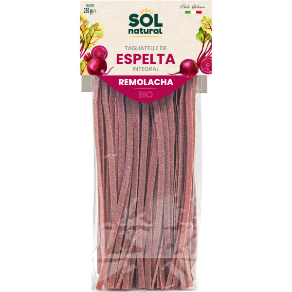 Solnatural Hele Spelt Tagliatelle met Rode Biet 250g