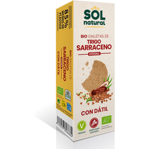 Biscoitos de Trigo Sarraceno Solnatural com Tâmaras 170 G Bio