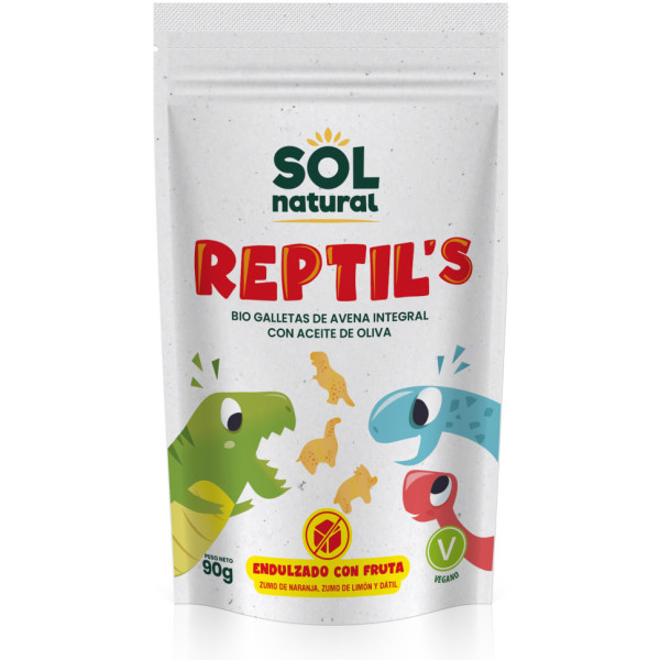 Solnatural Dinos Biscoitos de Aveia e Frutas 90 G Bio