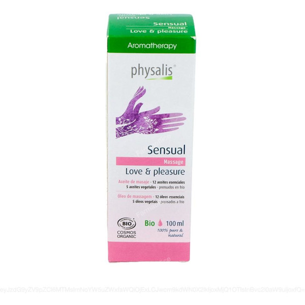 Óleo de massagem sensual amor e prazer Physalis 100 ml bio