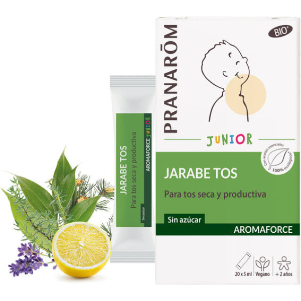 Pranarom Aromaforce Junior Xarope para Tosse Orgânico 20x5 Ml