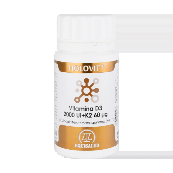 Equisalud Holovit Vitamina D3 2000ui + K2 60 Mcg 50 Perlas