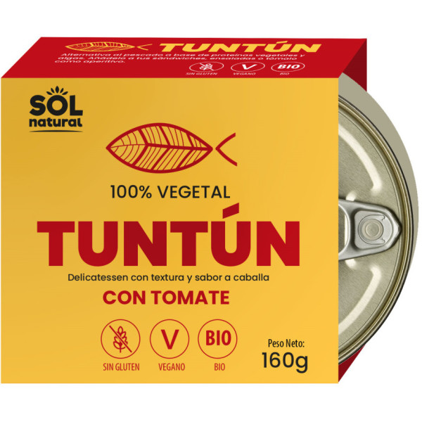 Solnatural Tuntun Makreel Met Tomaat 160 G Bio Vegan