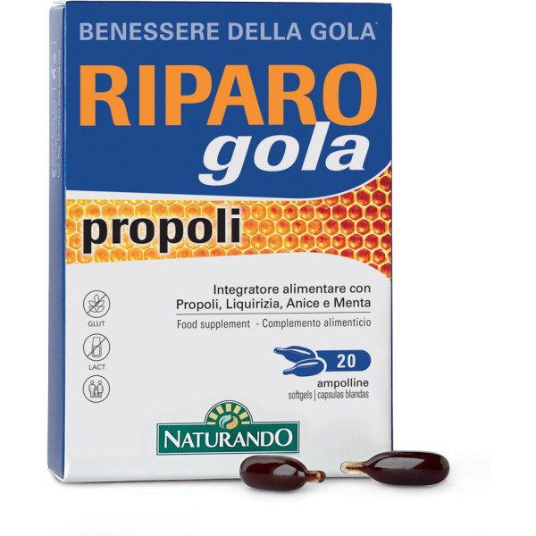 Naturando Riparo Gola Propoli 20 parels