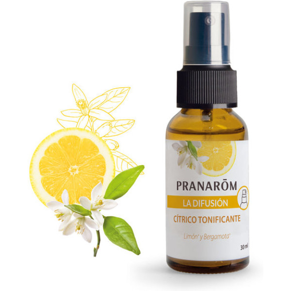 Pranarom Difusion Bio Spray Tonifiant Agrumes (éco) 30 Ml