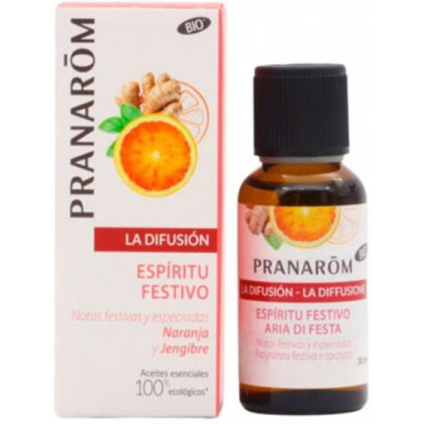 Pranarom Synergie voor diffusie Synergie Feestelijke geest Bio 30 Ml