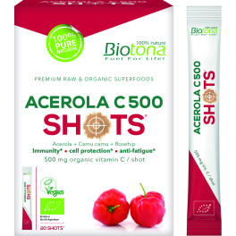 Biotona Acerola C 500 Raw 20 Shots. Bio Sg Vegan