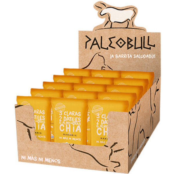 Barras Energéticas Paleobull Laranja 15 Barras x 50 Gr