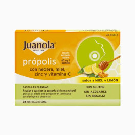 Juanola Pastillas Propolis Hedera Miel Zinc Vit C 24 Un