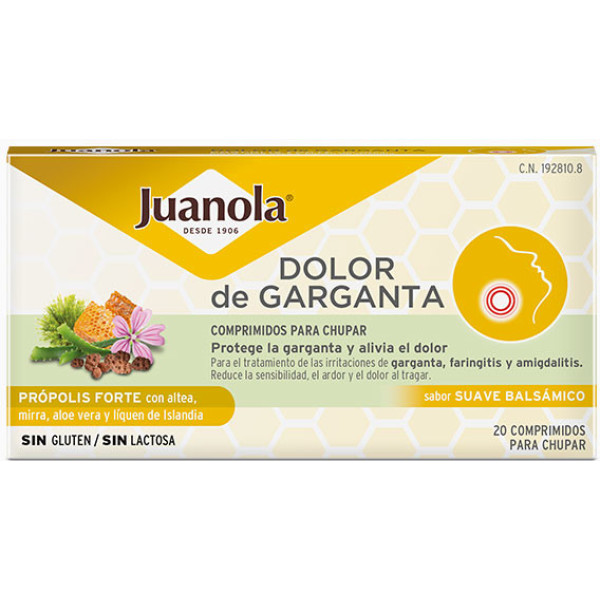 Juanola Propolis Forte Dolor Garganta Sabor Suave 20 Comp