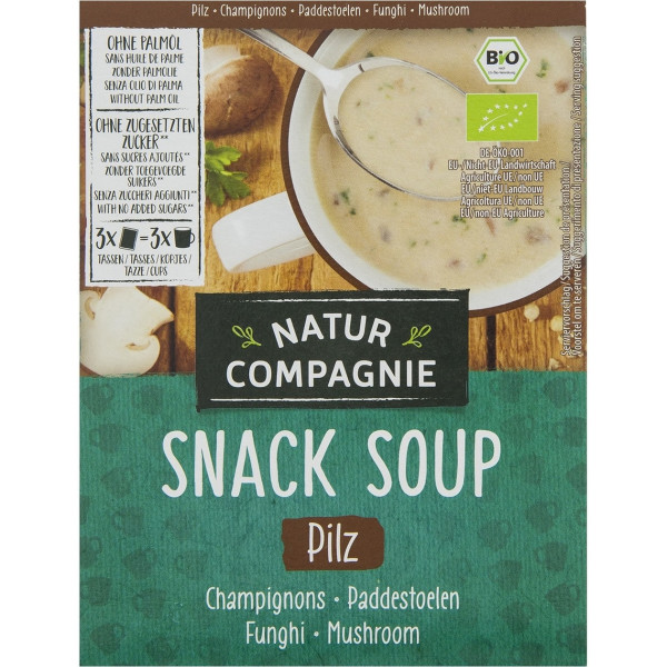 Natur Compagnie Natur Companier Soupe Instantanée Aux Champignons 12 Boîtesx3 Enveloppes Bio