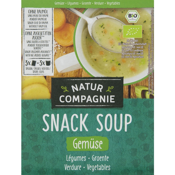 Natur Compagnie Natur Companier Soupe Instantanée Aux Légumes 12 Boitesx3 Enveloppes Bio