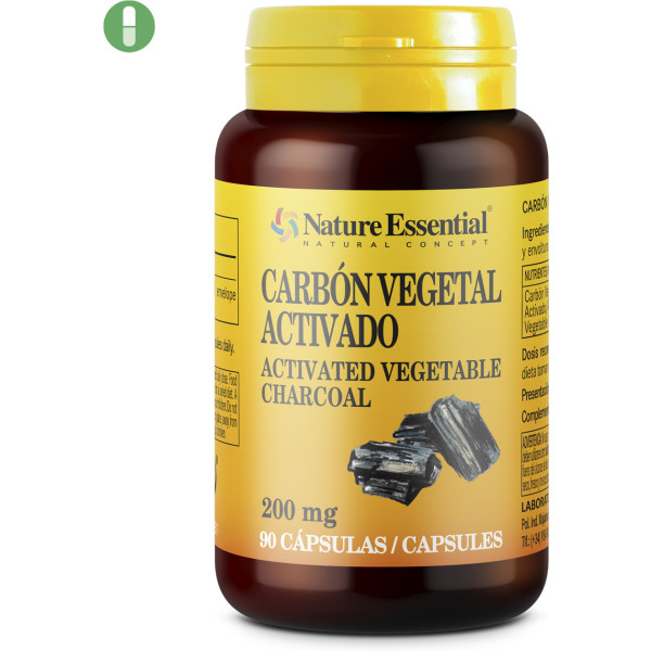 Nature Essential Charbon Végétal Actif 200 Mg 90 Caps