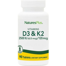 Natures Plus Vitamina D3 2500ui+vit K2 120mcg 90 Comp