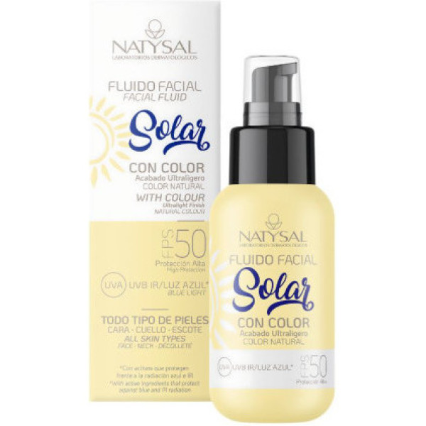 Natysal Solar Spf50 Facial Com Cor Resistente À Água 50 Ml