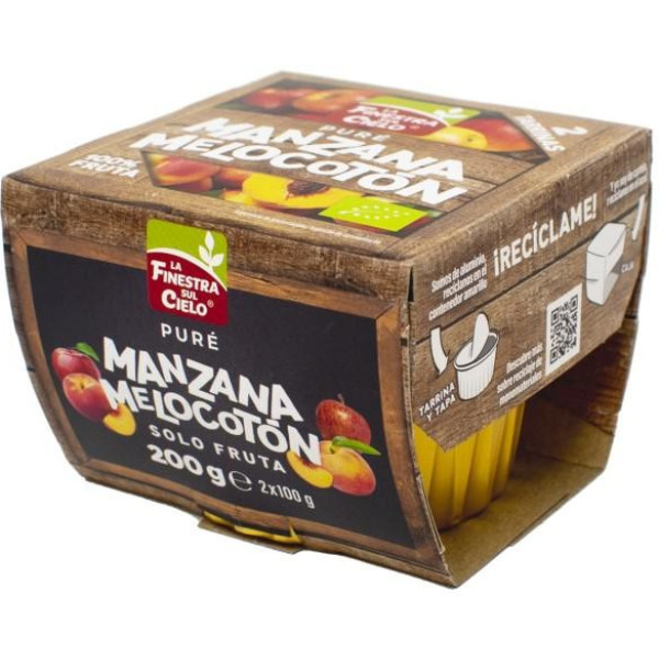 La Finestra Sul Cielo Pure De Manzana Y Melocoton 200 G Bio