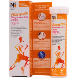 Système Nutritionnel Ns Vitans Sport Magnésium +400 Citrate Vit B1-b6-b12-c-d3 10 Comp