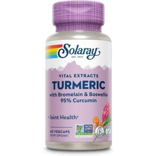 Solaray Turmeric Bromelain-boswelia 60 Vcaps