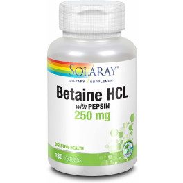 Solaray Betaina Hci + Pepsina 250mg 180 Vegcaps