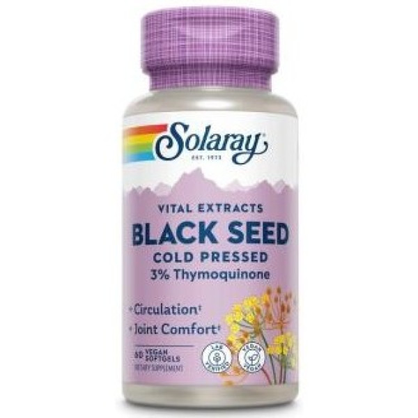 Solaray Black Seed Cominho Preto 60 Vcaps