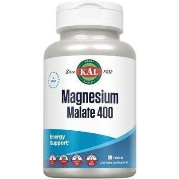 Solaray Malate de magnésium 400 mg 90 Comp Kal