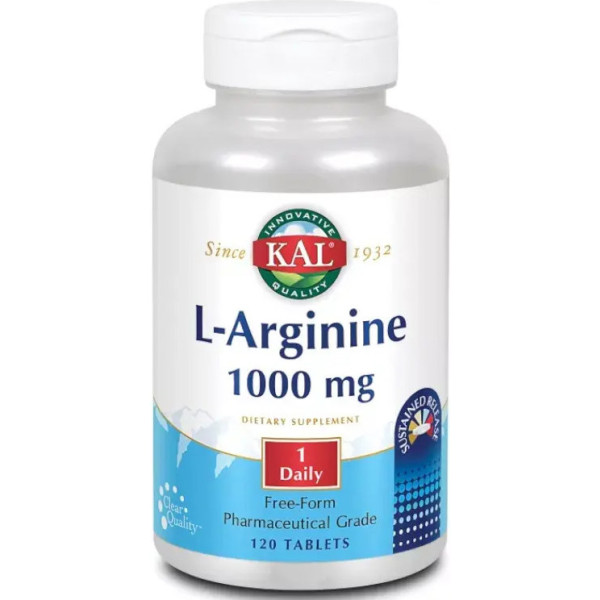 Solaray L-Arginin 1000 mg 120 Comp Kal