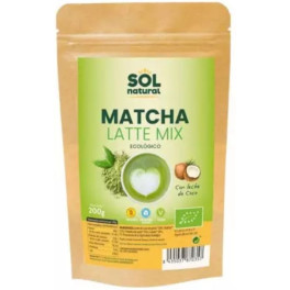 Solnatural Mélange Matcha Latte au Lait de Coco 200 Gr Bio Sg