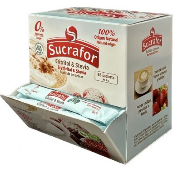 Sucrafor (Erythrit und Stevia) 85 Umschläge