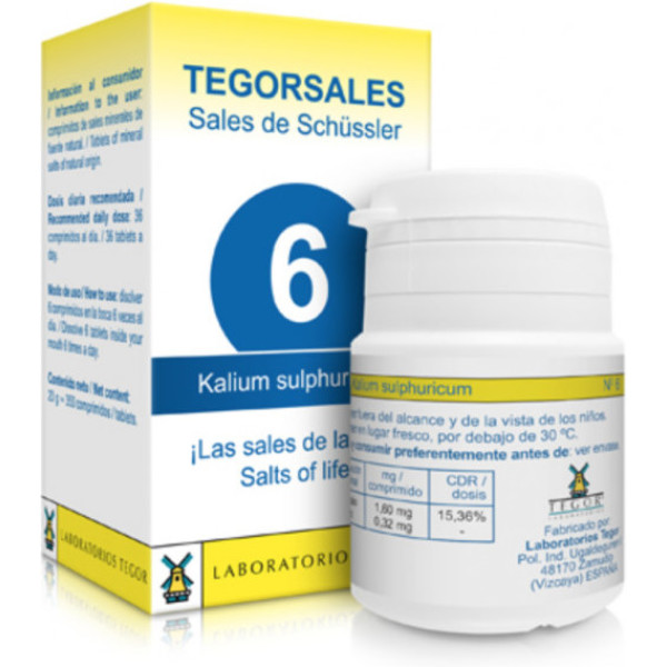 Tegor  Sales/sales De Schussler Kalium Sulfur D6 No 06 350 Comp 20 Gr