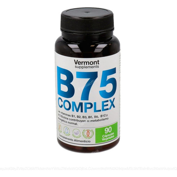 Vermont Suplementos Complexo B75 90 Cápsulas Vegetais