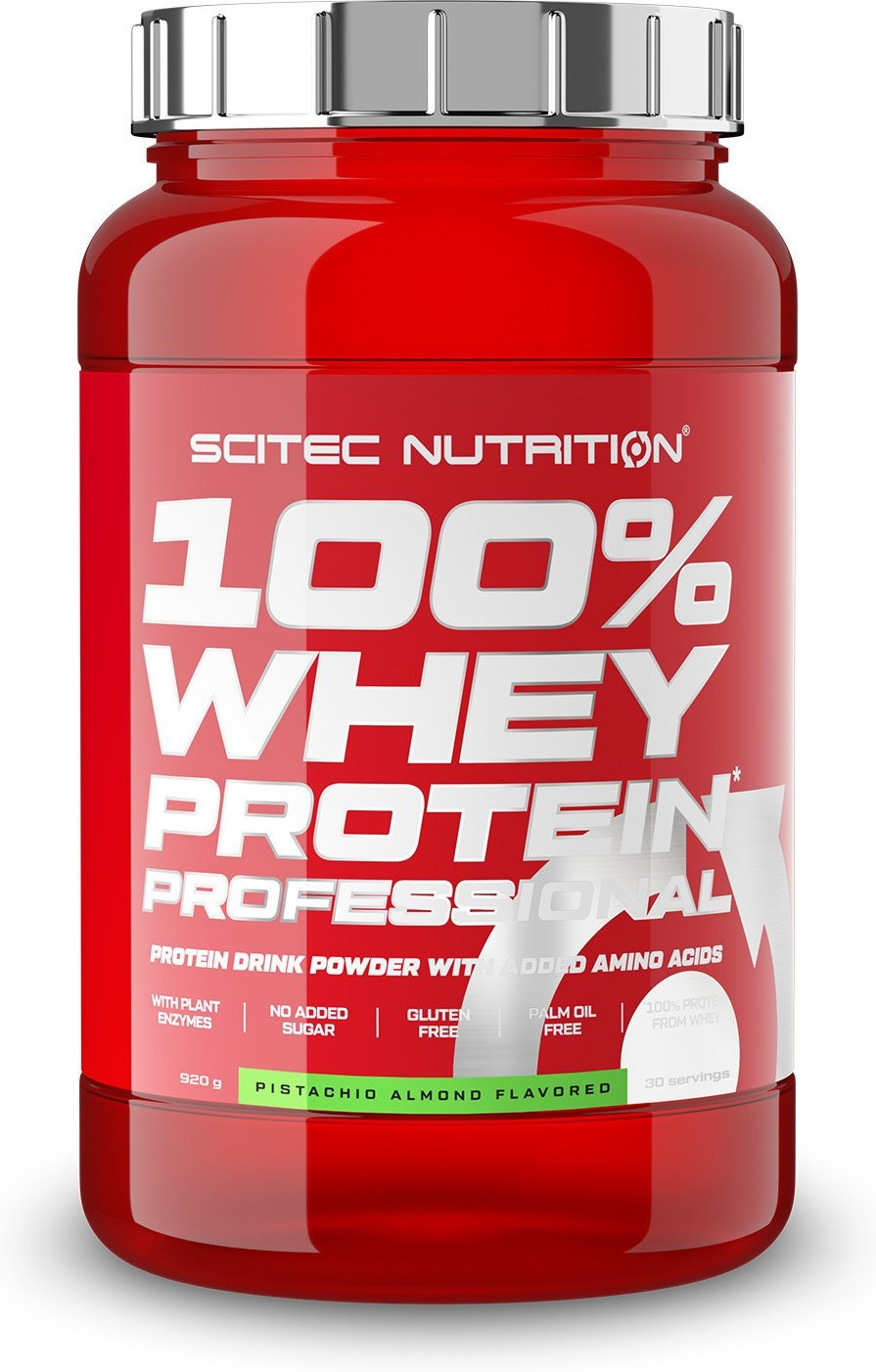 Scitec Nutrition 100% Whey Protein Professional 920 Gr - FÃ³rmula Mejorada Sin Gluten Ni AzÃºcares Sabor Pistacho-Choco Blanco-image