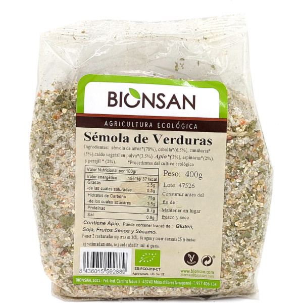 Bionsan Semoule De Légumes 400 Gr Eco