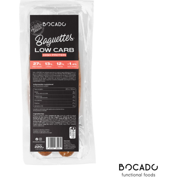 Snack baguette ad alto contenuto proteico a basso contenuto di carboidrati 2 unità