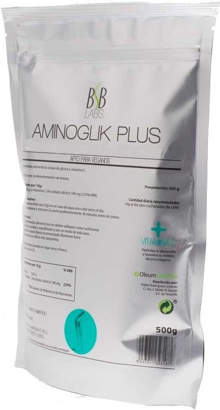 Bsb Labs Aminoglik Plus+Vitamina C 500 Gr Sg Vegan-image
