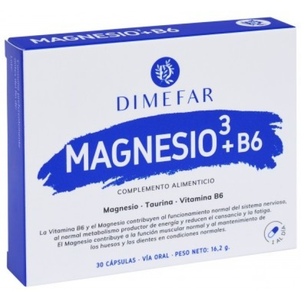 Diméfar Magnésium3+b6 30 Caps