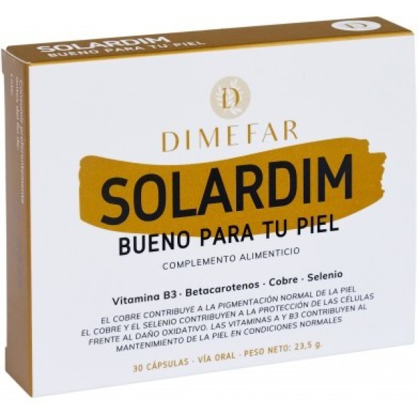 Dimefar Solardim bom para sua pele 30 cápsulas