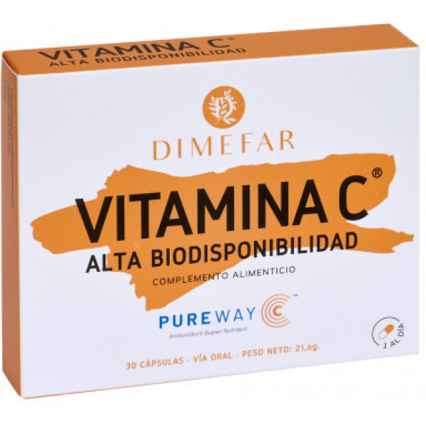 Dimefar Vitamin C 500 Gr 30 Kapseln Pureway