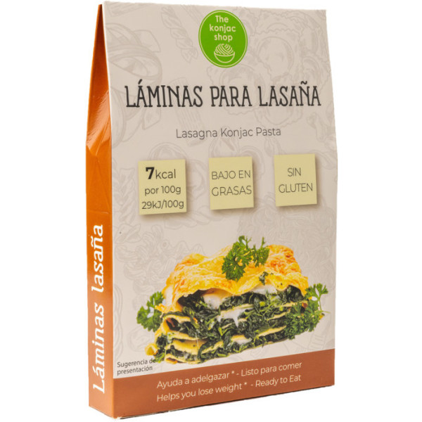 The Konjac Shop Feuilles de Lasagne Konjac 200 Gr