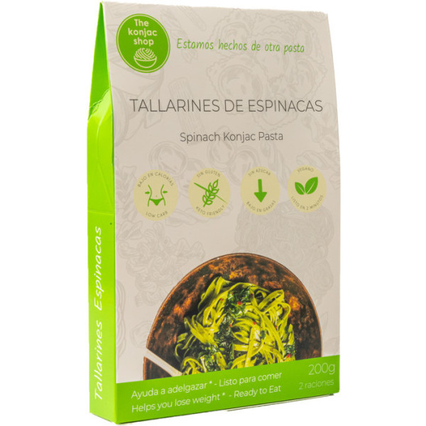 The Konjac Shop Nouilles Konjac Épinards 200 Gr