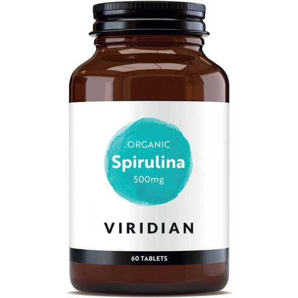 Viridian Espirulina 100 Organica 500mg 60 Comp