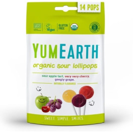 Yumearth Pirulitos de frutas ácidas orgânicas 14 unidades