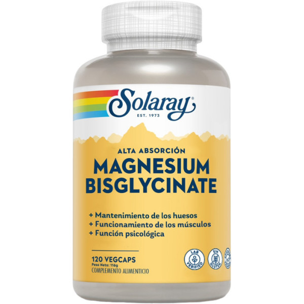 Solaray Bisglycinato Magnesio 120 Vcaps