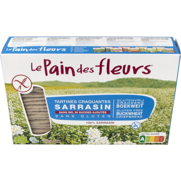 Le Pain Des Fleurs Crispy Toasts / Bio-Buchweizencracker ohne Salz 300G