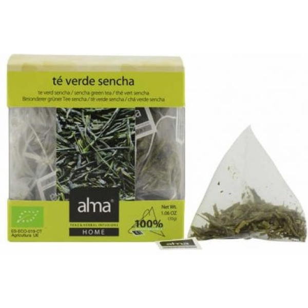 Alma Home Té Verde Sencha Infusión 15 Pirámides Eco Vegan