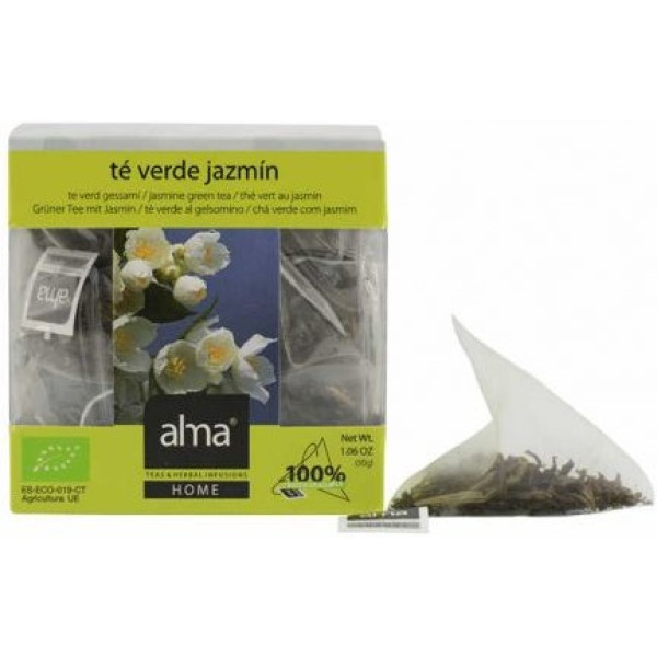 Alma Home Té Verde Jazmín Infusión 15 Pirámides Eco Vegan