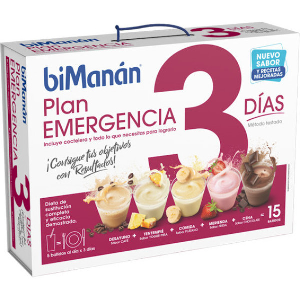 Plano de Emergência Bimanan 3 dias X 5 shakes