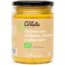 Carlota Organic Quinoa Con Verduras Cúrcuma Y Curry 425 Gr Eco Sg