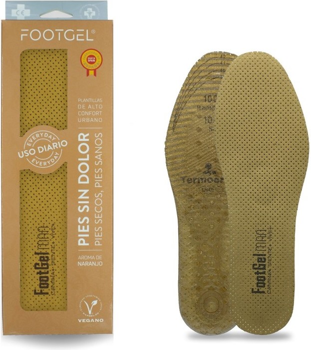 Footgel Plantillas Gel Hombre Naranjo Talla 39-42 1 Par-image